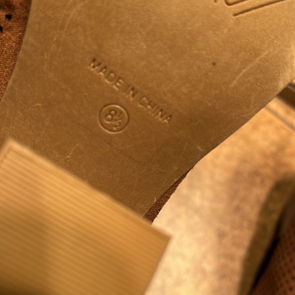 NWT Faux Suede Carmel Booties - Picture 7 of 7